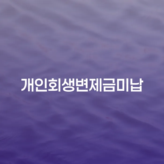 김포개인회생 대출 받은 돈채무조정 전화상담