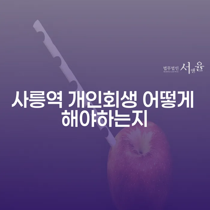 사릉역 개인회생 어떻게 해야하는지